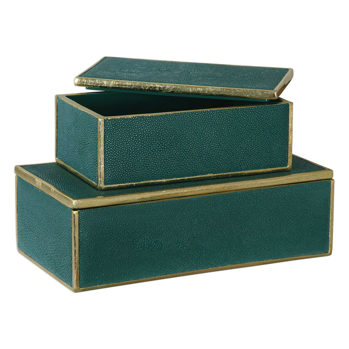 Uttermost - Karis Emerald Green Boxes S/2 - 18723