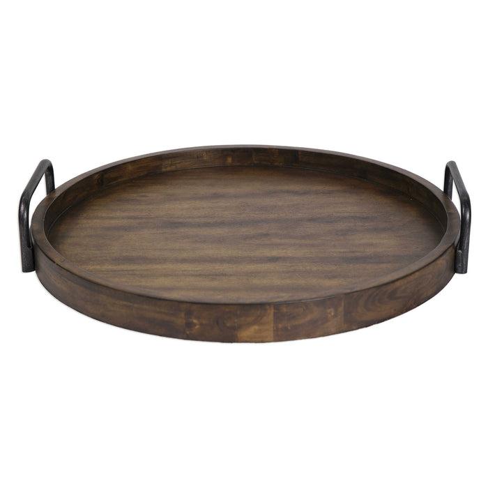 Uttermost - Reine Round Wooden Tray - 18749 - GreatFurnitureDeal