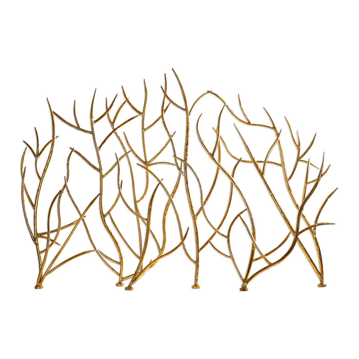 Uttermost - Gold Branches Decorative Fireplace Screen - 18796 - GreatFurnitureDeal