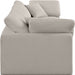Meridian Furniture - Comfy 119" Beige Linen Textured Fabric Upholstered 3pc. Sofa - 187Beige-S119 - GreatFurnitureDeal
