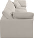 Meridian Furniture - Comfy 158" Beige Linen Textured Fabric Upholstered 4pc. Sofa - 187Beige-S158 - GreatFurnitureDeal