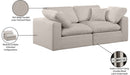 Meridian Furniture - Comfy 80" Beige Linen Textured Fabric Upholstered 2pc. Sofa - 187Beige-S80 - GreatFurnitureDeal