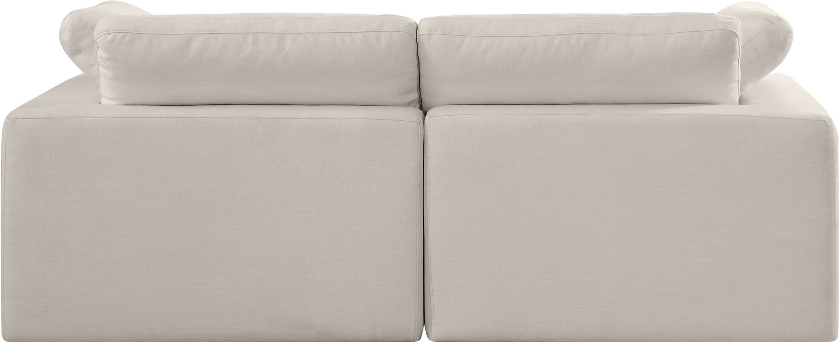 Meridian Furniture - Comfy 80" Beige Linen Textured Fabric Upholstered 2pc. Sofa - 187Beige-S80 - GreatFurnitureDeal