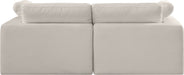 Meridian Furniture - Comfy 80" Beige Linen Textured Fabric Upholstered 2pc. Sofa - 187Beige-S80 - GreatFurnitureDeal