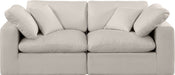 Meridian Furniture - Comfy 80" Beige Linen Textured Fabric Upholstered 2pc. Sofa - 187Beige-S80 - GreatFurnitureDeal