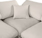 Meridian Furniture - Comfy 119" Beige Linen Textured Fabric Upholstered 4pc. Sectional - 187Beige-Sec4B - GreatFurnitureDeal