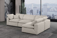 Meridian Furniture - Comfy 119" Beige Linen Textured Fabric Upholstered 4pc. Sectional - 187Beige-Sec4B - GreatFurnitureDeal