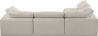 Meridian Furniture - Comfy 119" Beige Linen Textured Fabric Upholstered 4pc. Sectional - 187Beige-Sec4B - GreatFurnitureDeal