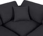 Meridian Furniture - Comfy 158" Black Linen Textured Fabric Upholstered 7pc. Sectional - 187Black-Sec7A - GreatFurnitureDeal