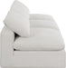 Meridian Furniture - Comfy 117" Cream Linen Textured Fabric Upholstered 3pc. Armless Sofa - 187Cream-S117 - GreatFurnitureDeal