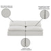 Meridian Furniture - Comfy 78" Cream Linen Textured Fabric Upholstered 2pc. Armless Sofa - 187Cream-S78 - GreatFurnitureDeal