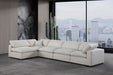 Meridian Furniture - Comfy 158" Cream Linen Textured Fabric Upholstered 5pc. Sectional - 187Cream-Sec5D - GreatFurnitureDeal