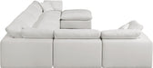 Meridian Furniture - Comfy 158" Cream Linen Textured Fabric Upholstered 7pc. Sectional - 187Cream-Sec7A - GreatFurnitureDeal