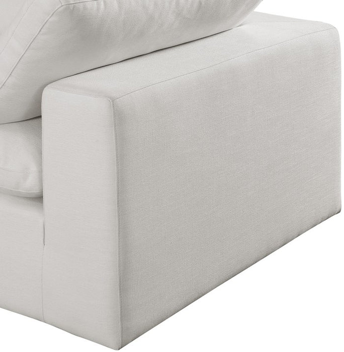 Meridian Furniture - Comfy 158" Cream Linen Textured Fabric Upholstered 7pc. Sectional - 187Cream-Sec7A - GreatFurnitureDeal