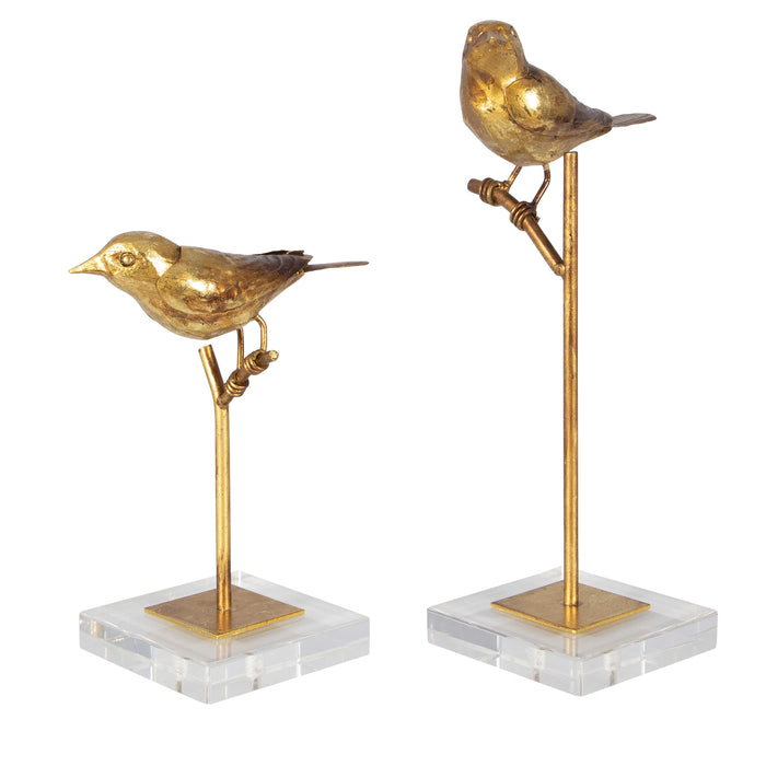 Uttermost - Passerines Bird Sculptures S/2 - 18898 - GreatFurnitureDeal