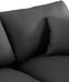 Meridian Furniture - Comfy 78" Black Vegan Leather Upholstered 2pc. Armless Sofa - 188Black-S78 - GreatFurnitureDeal