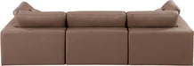 Meridian Furniture - Comfy 119" Brown Vegan Leather Upholstered 3pc. Sofa - 188Brown-S119 - GreatFurnitureDeal