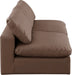 Meridian Furniture - Comfy 78" Brown Vegan Leather Upholstered 2pc. Armless Sofa - 188Brown-S78 - GreatFurnitureDeal