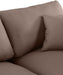 Meridian Furniture - Comfy 118" Brown Vegan Leather Upholstered 5pc. Sectional - 188Brown-Sec5B - GreatFurnitureDeal