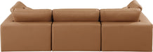Meridian Furniture - Comfy 119" Cognac Vegan Leather Upholstered 3pc. Sofa - 188Cognac-S119 - GreatFurnitureDeal
