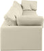 Meridian Furniture - Comfy 158" Cream Vegan Leather Upholstered 4pc. Sofa - 188Cream-S158 - GreatFurnitureDeal