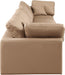Meridian Furniture - Comfy 158" Tan Vegan Leather Upholstered 4pc. Sofa - 188Tan-S158 - GreatFurnitureDeal