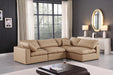 Meridian Furniture - Comfy 119" Tan Vegan Leather Upholstered 4pc. Sectional - 188Tan-Sec4B - GreatFurnitureDeal
