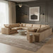 Meridian Furniture - Comfy 158" Tan Vegan Leather Upholstered 8pc. Sectional - 188Tan-Sec8A - GreatFurnitureDeal