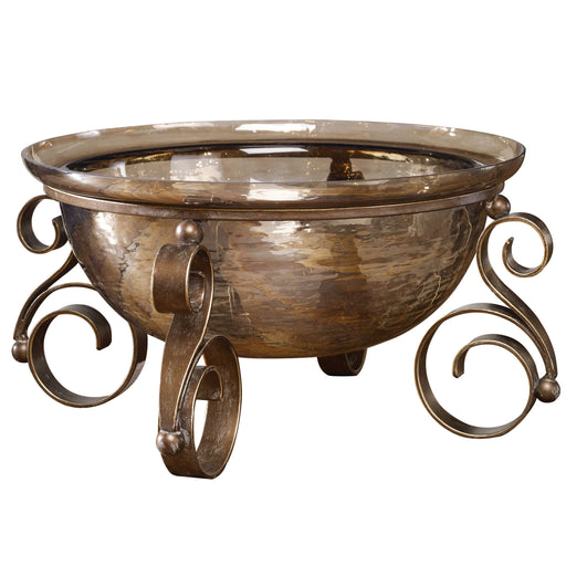 Uttermost - Alya Bronze Glass Bowl - 18955 - GreatFurnitureDeal