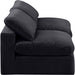 Meridian Furniture - Comfy 78" Black Velvet Upholstered 2pc. Armless Sofa - 189Black-S78 - GreatFurnitureDeal