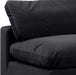 Meridian Furniture - Comfy 78" Black Velvet Upholstered 2pc. Armless Sofa - 189Black-S78 - GreatFurnitureDeal