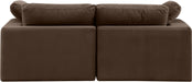 Meridian Furniture - Comfy 80" Brown Velvet Upholstered 2pc. Sofa - 189Brown-S80 - GreatFurnitureDeal