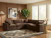 Meridian Furniture - Comfy 119" Brown Velvet Upholstered 5pc. Sectional - 189Brown-Sec5C - GreatFurnitureDeal