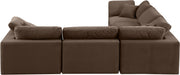 Meridian Furniture - Comfy 119" Brown Velvet Upholstered 5pc. Sectional - 189Brown-Sec5C - GreatFurnitureDeal