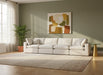 Meridian Furniture - Comfy 158" Cream Velvet Upholstered 4pc. Sofa - 189Cream-S158 - GreatFurnitureDeal