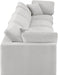 Meridian Furniture - Comfy 158" Cream Velvet Upholstered 4pc. Sofa - 189Cream-S158 - GreatFurnitureDeal