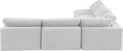 Meridian Furniture - Comfy 118" Cream Velvet Upholstered 5pc. Sectional - 189Cream-Sec5B - GreatFurnitureDeal