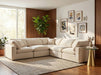 Meridian Furniture - Comfy 119" Cream Velvet Upholstered 5pc. Sectional - 189Cream-Sec5C - GreatFurnitureDeal