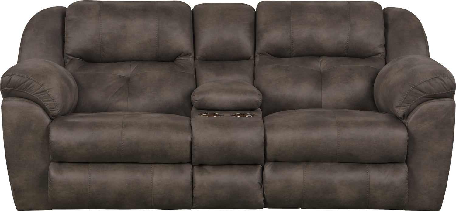 Catnapper - Ferrington 2 Piece Power Headrest w-Lumbar Power Lay Flat Reclining Sofa Set in Dusk - 761891-2SET-DUSK