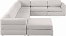 Meridian Furniture - Beckham 152" Linen Textured Fabric Upholstered 7 Piece Modular Sectional - 681Beige-Sec7A - GreatFurnitureDeal
