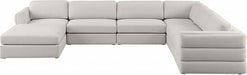 Meridian Furniture - Beckham 152" Linen Textured Fabric Upholstered 7 Piece Modular Sectional - 681Beige-Sec7A - GreatFurnitureDeal