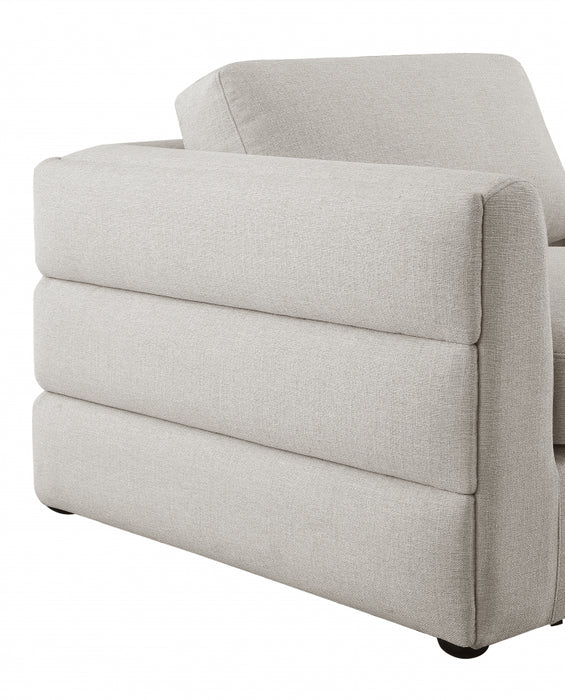 Meridian Furniture - Beckham 152" Linen Textured Fabric Upholstered 7 Piece Modular Sectional - 681Beige-Sec7A - GreatFurnitureDeal