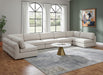 Meridian Furniture - Beckham 190" Linen Textured Fabric Upholstered 7 Piece Modular Sectional - 681Beige-Sec7B - GreatFurnitureDeal