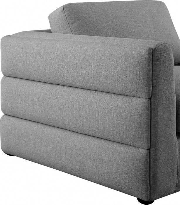 Meridian Furniture - Beckham 152" Linen Textured Fabric Upholstered 7 Piece Modular Sectional - 681Grey-Sec7A - GreatFurnitureDeal