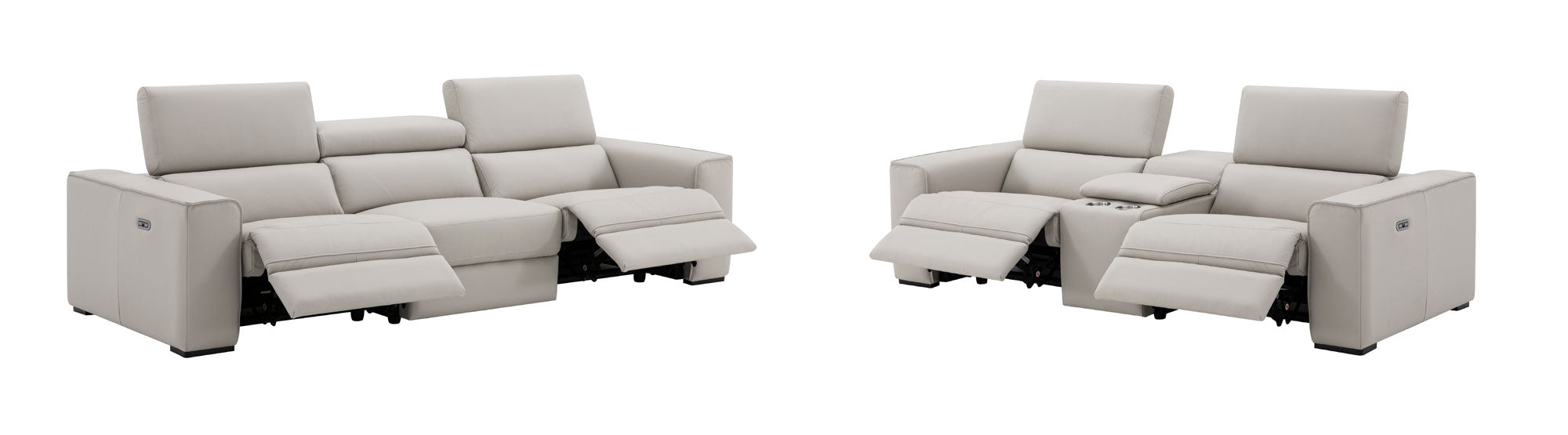 J&M Furniture - Picasso Sofa & Loveseat In Silver Grey - 19111-S-LC - GreatFurnitureDeal