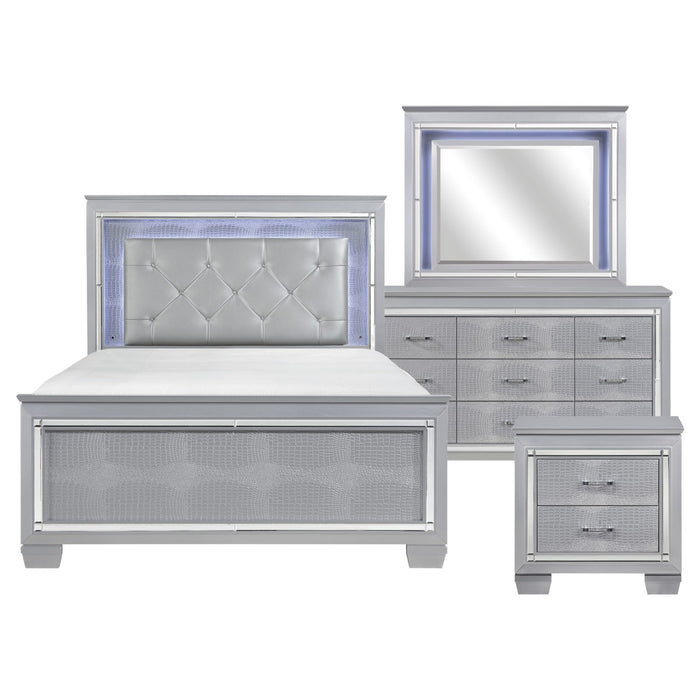 Homelegance - Allura 3 Piece Queen Bedroom Set with LED Lighting in Silver - 1916-1-3SET - GreatFurnitureDeal