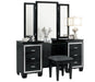 Homelegance - Allura Vanity Dresser with Mirror in Black - 1916BK-15 - GreatFurnitureDeal