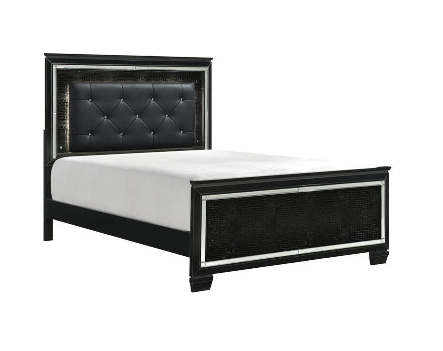 Homelegance - Allura 9 Piece Full Bedroom Set with LED Lighting in Black - 1916FBK-1-9SET - GreatFurnitureDeal