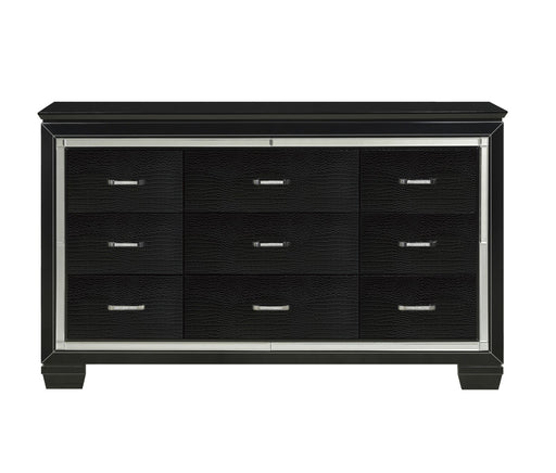 Homelegance - Allura 9 Drawer Dresser and Mirror Set in Black - 1916BK-5-6 - GreatFurnitureDeal