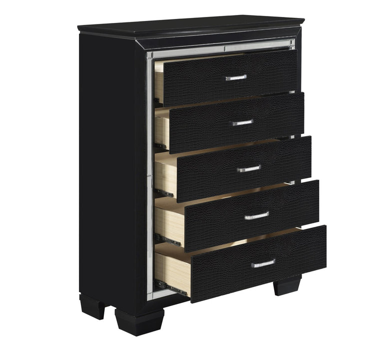 Homelegance - Allura 10 Piece Queen Bedroom Set with LED Lighting in Black - 1916BK-1-10SET - GreatFurnitureDeal